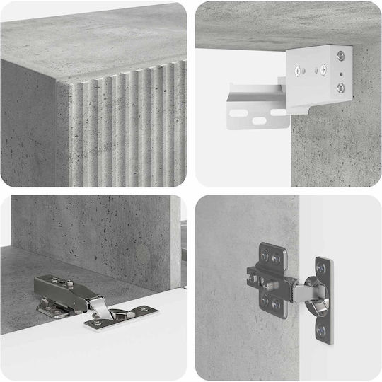Living Room TV Unit Grey L98xW31xH29.5cm