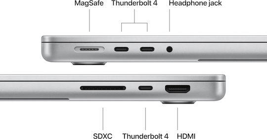 Apple MacBook Pro 14.2 IPS Retina Display 120Hz M5 10-Core 16GB 512GB SSD 10-Core GPU With 70W Charger Silver US Keyboard