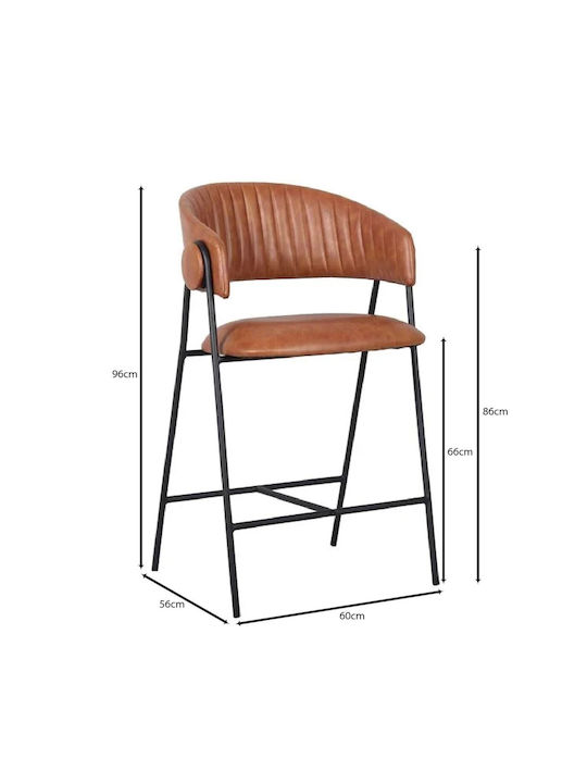Alfred Καρέκλες Τραπεζαρίας Μεταλλικές Camel 2τμχ 58x53x66εκ.