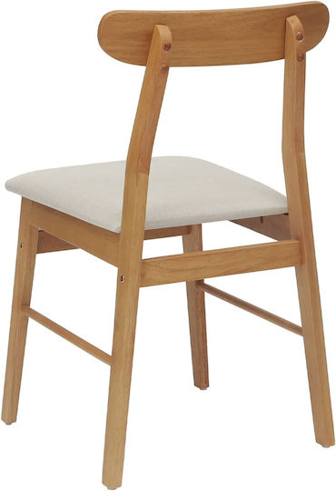 Dining Room Wooden Chair Natural, Light 43x44.5x77cm 2pcs