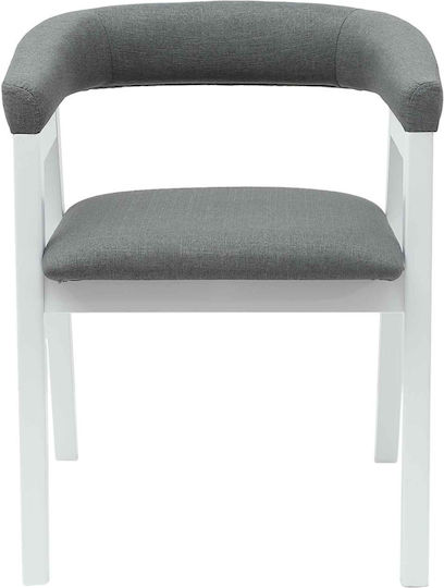 Outdoor Chair Wooden White 2pcs 54x57x73cm