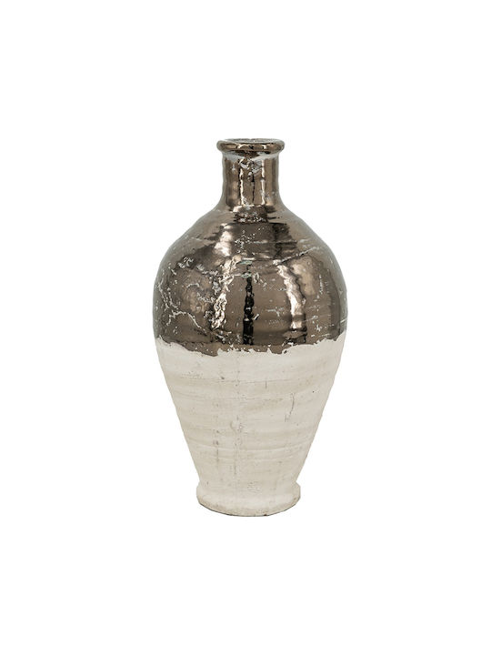 Artekko Vază Teracotă Bronz Bej 20x20x38 Cm