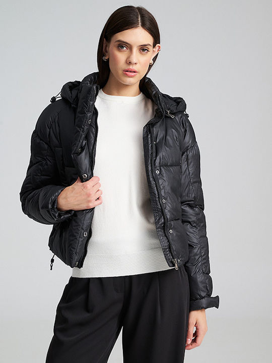 Jachetă de femei Puffer Black