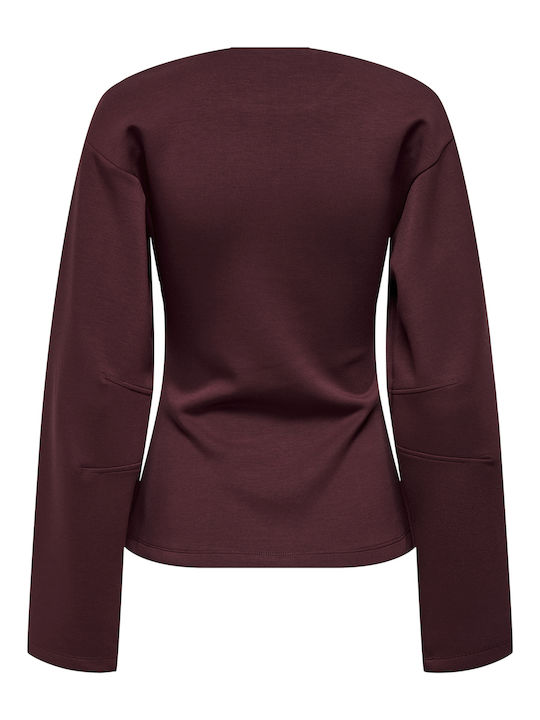 Women's Blouse Long Sleeve Bordeaux