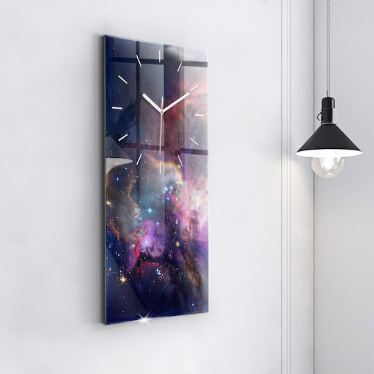 Tulup Тих режим Стенен часовник Стъкло Многоцветен 30x60см