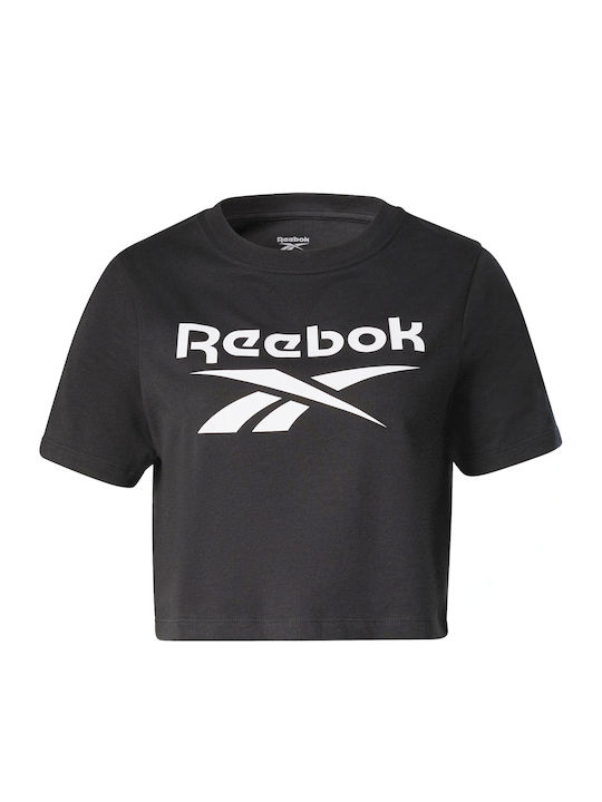 Identity Women's Athletic Crop Top Short Sleeve Black