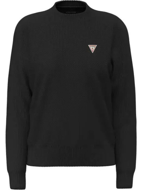 Women's Long Sleeve Cotton Sweater Black