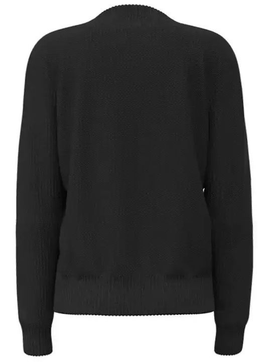Women's Long Sleeve Cotton Sweater Black