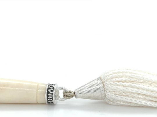 Kompologadiko Camel Bone Worry Beads with Tassel with 33 Beads Brown