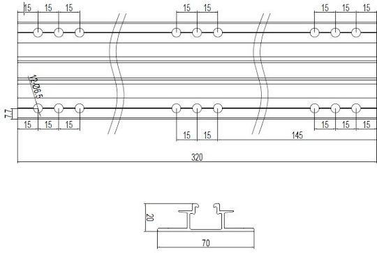 Y Mounting Rail Photovoltaic Panels 32 Cm