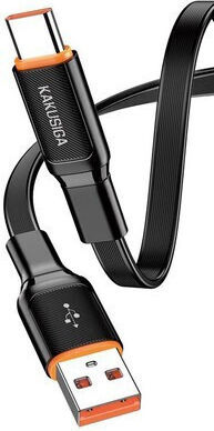 Kakusiga Flat USB 2.0 Cable USB-C Male - USB-C PD Black 1m