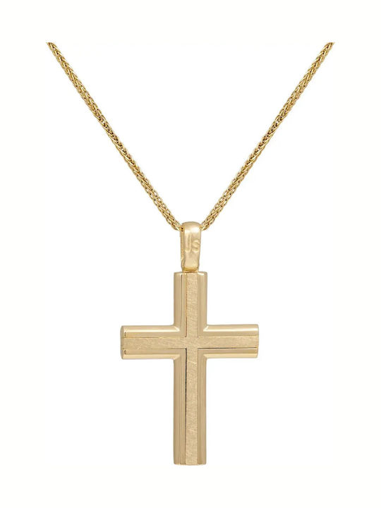 Gold Kreuz 18K Beidseitig