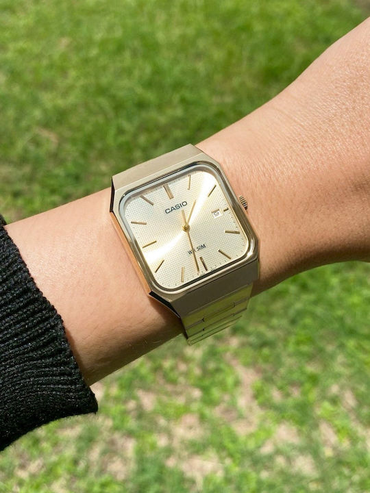 Casio Ρολόι Μπαταρίας με Μεταλλικό Μπρασελέ