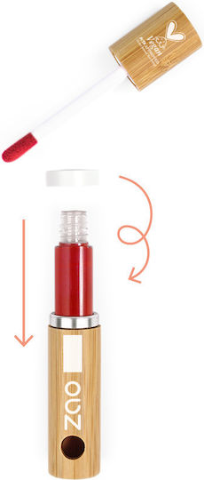 Zao Organic Makeup Organic Liquid Lipstick Matte Red 3.8ml