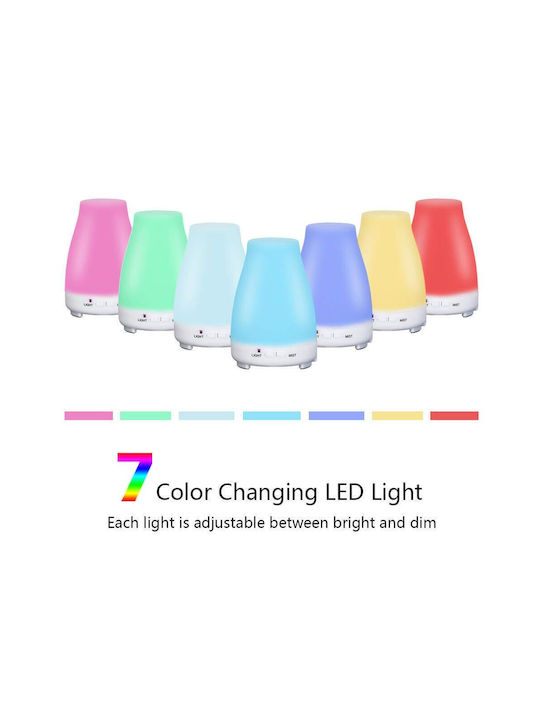 Led Συσκευή Αρωματοθεραπείας Υπερήχων Essential με Τηλεχειριστήριο 200ml