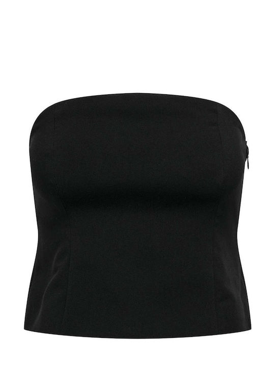 Life Γυναικεία Μπλούζα Strapless Μαύρο