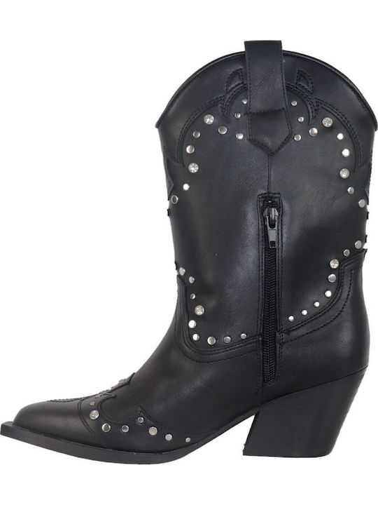 Women's Ankle Boots with Medium Heel Black