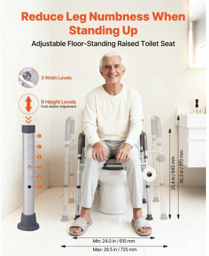 Vevor Toilet Chair with Backrest SJLDSJGMTZDK0AX9F001V0