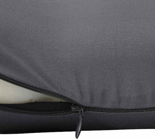 vidaXL Μαξιλάρι Καθίσματος Πλάτης με Memory Foam 42x32x14cm σε Γκρι χρώμα 42012709