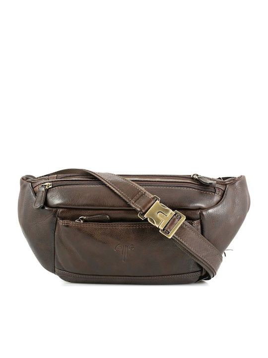 Leather Waist Bag Brown