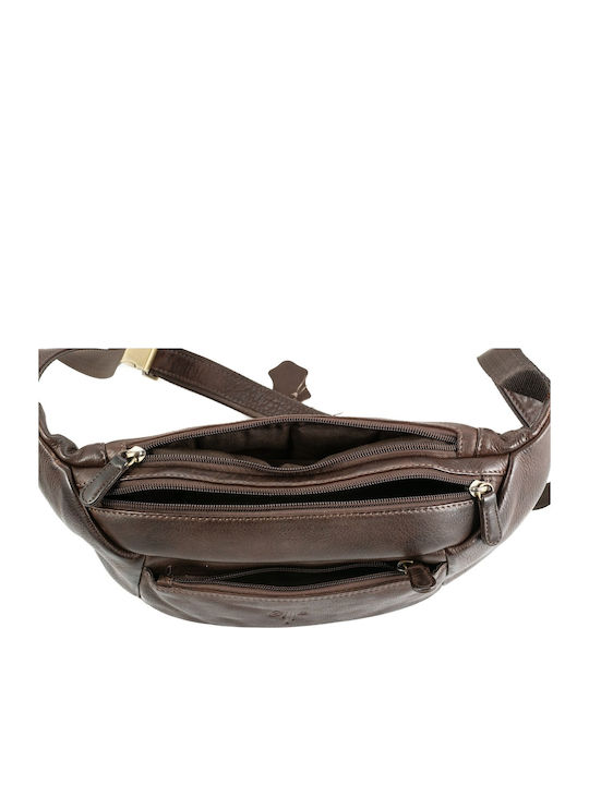 Leather Waist Bag Brown