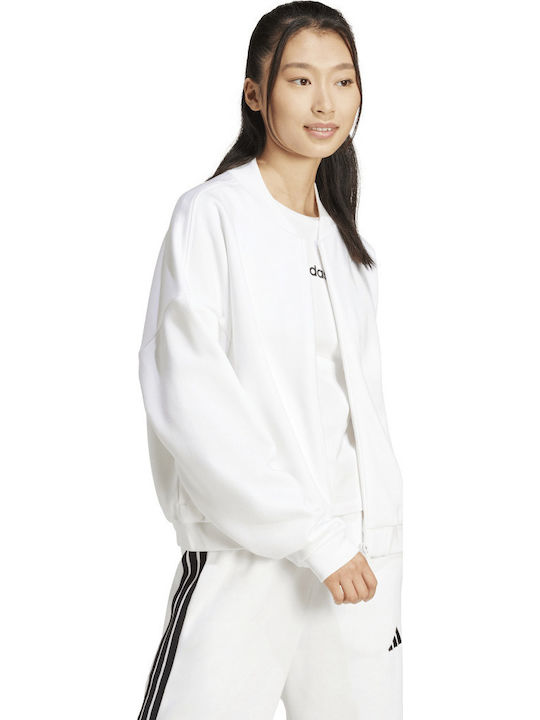 Essentials Linear Women's Blouse Cotton Sleeveless White