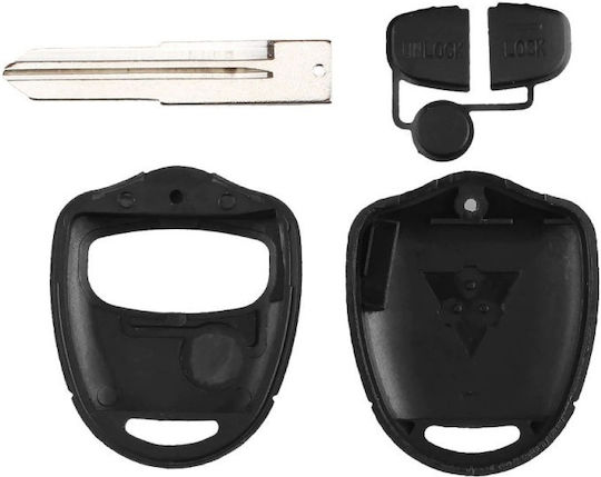 Husă Cheie Auto Compatibilă Mitsubishi Lancer Grandis Outlander Evo Colt Mirage 2 Butoane Lamă Dreapta