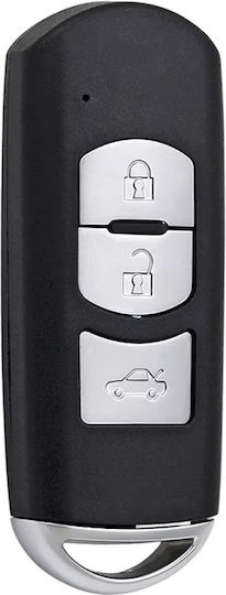 Techstar Car Key Case Mazda 3 Buttons Compatible Mazda 6 Cx-5 Cx-3 2014-2015 Models Right Groove Blade