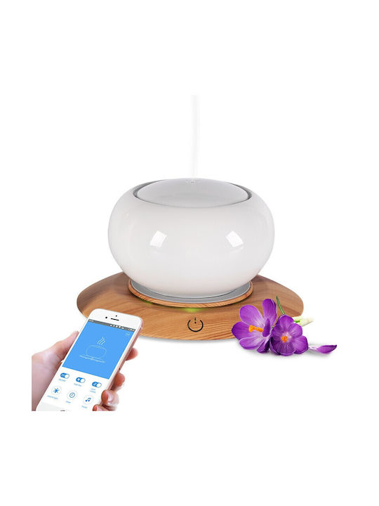 Vrising Lumini LED Dispozitiv de aromaterapie Ultrasonic cu temporizator Alb 300ml