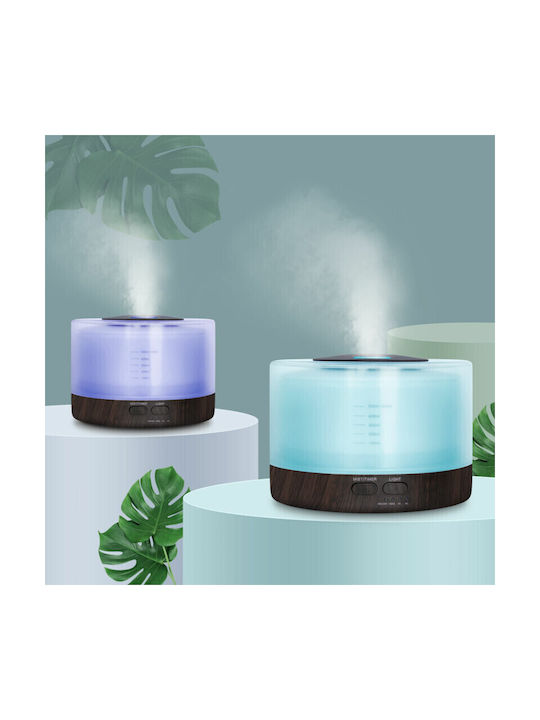 Vrising Lumini LED Dispozitiv de aromaterapie Ultrasonic cu temporizator Maro 500ml