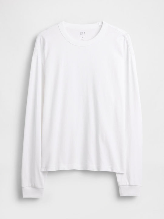 Langarmbluse Optic White