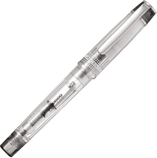 Pilot Prera Fountain Pen Fine Transparent Steel With Black Ink