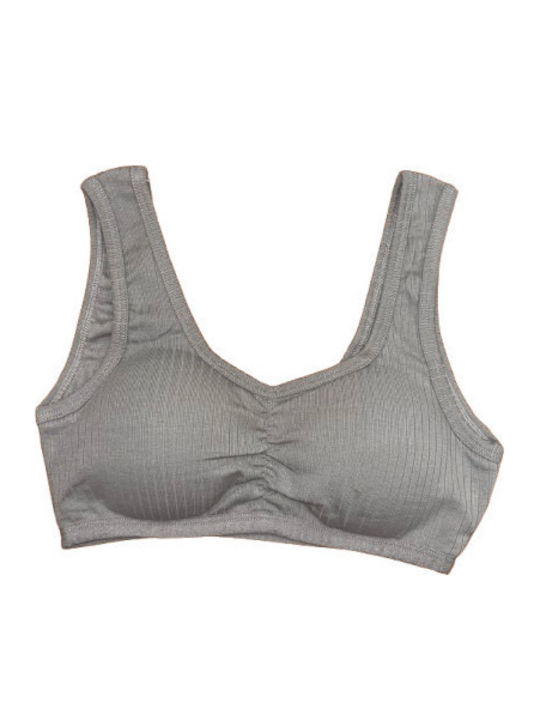 Biyo Set of Kids' Bralettes Gray 2pcs