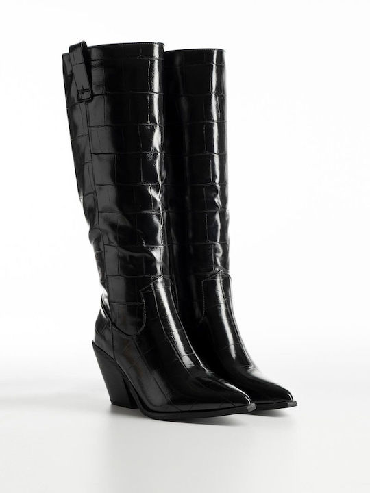 Damenstiefel mit hohem Absatz Schwarz