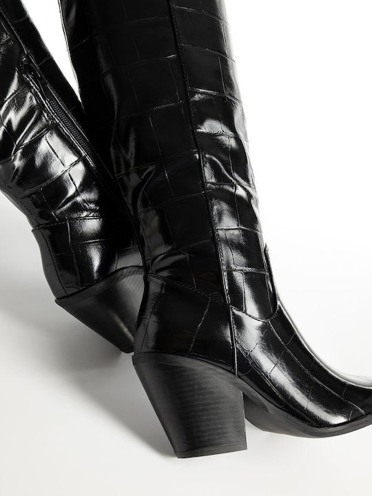 Damenstiefel mit hohem Absatz Schwarz