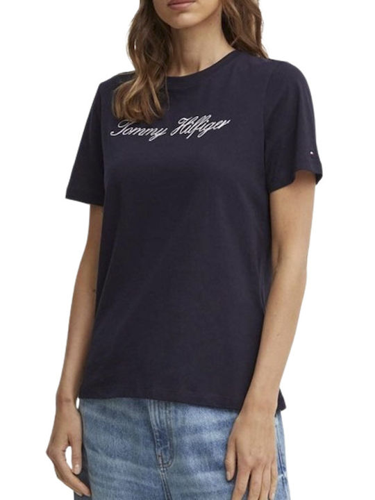 Script Women's T-shirt Blue
