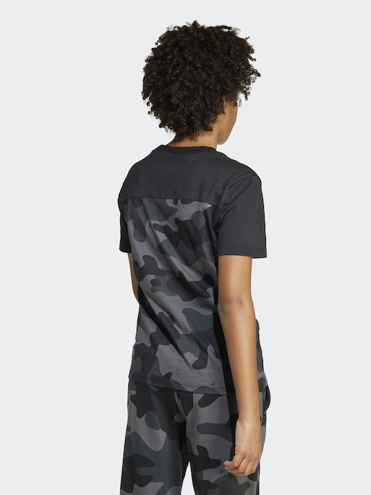 Tricou pentru copii Negru Seasonal Essentials Camo