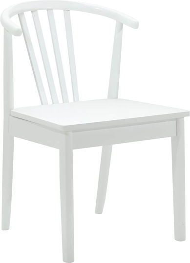 Dining Room Wooden Chair White 50.5x61x80.5cm 2pcs