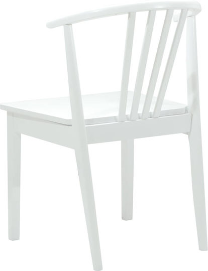 Dining Room Wooden Chair White 50.5x61x80.5cm 2pcs