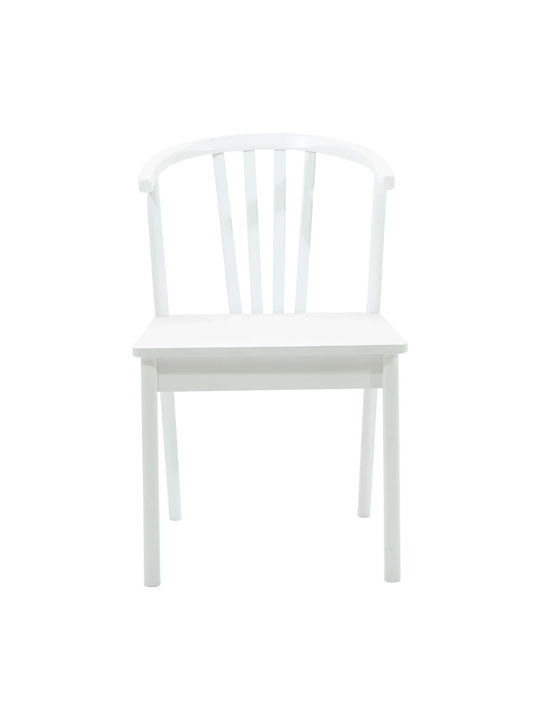 Dining Room Wooden Chair White 50.5x61x80.5cm 2pcs