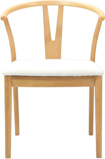 Dining Room Wooden Chair Natural And Light 54.5x53x77cm 2pcs