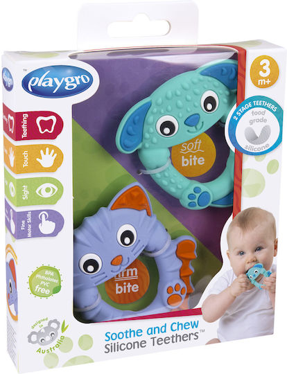 Playgro Teething Ring made of Silicone for 3 m+