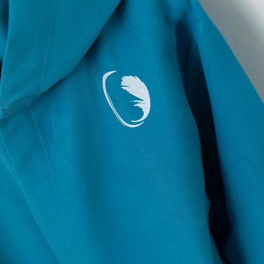 Borea Παιδικό Μπουρνούζι Turquoise mit Kapuze