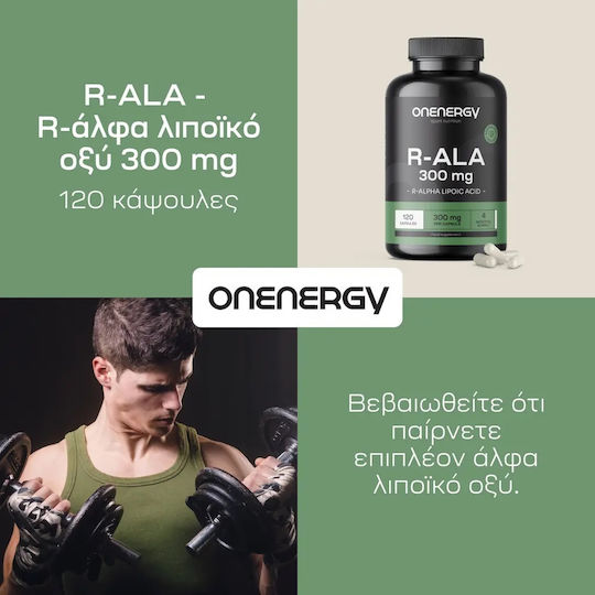 OnEnergy R-ALA 300mg Special Food Supplement 120 Capsules
