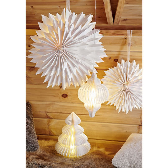 Christmas Decorative Tree Paper Micro Led Warm White Diameter 42x48 Cm Lumineo Fsc Decoris