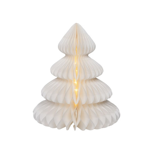 Christmas Decorative Tree Paper Micro Led Warm White Diameter 42x48 Cm Lumineo Fsc Decoris