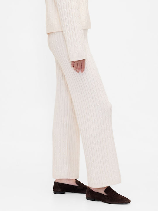 Γυναικείο Υφασμάτινο Παντελόνι Ivory Beige Frost