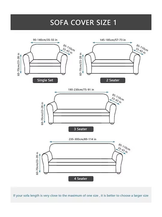 Set of Elastic Sofa Covers Burgundy 3pcs 244-456