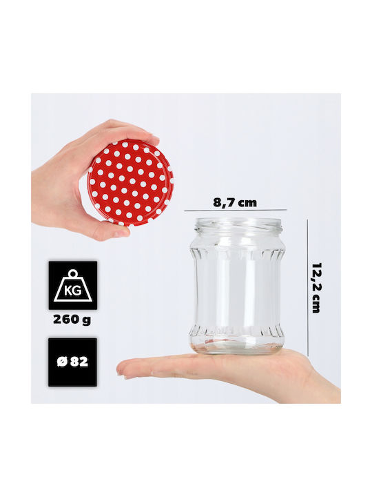 Kadax Set 24Stück Gläser Allgemeine Verwendung mit Deckel Glas Transparent 500ml