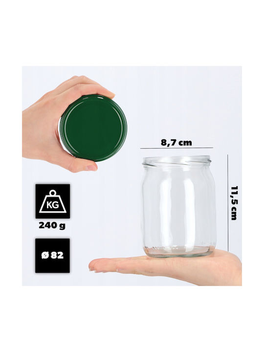 Kadax Set 8 Bucăți Vaze Utilizare Generală Cu Capac Sticlă Transparentă 540ml 8 Bucăți